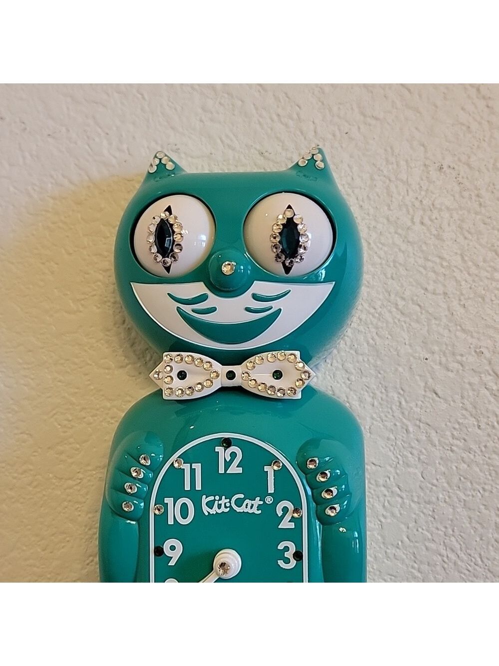 Jeweled Green Beauty Kit-Cat Klock clock SUPER RARE